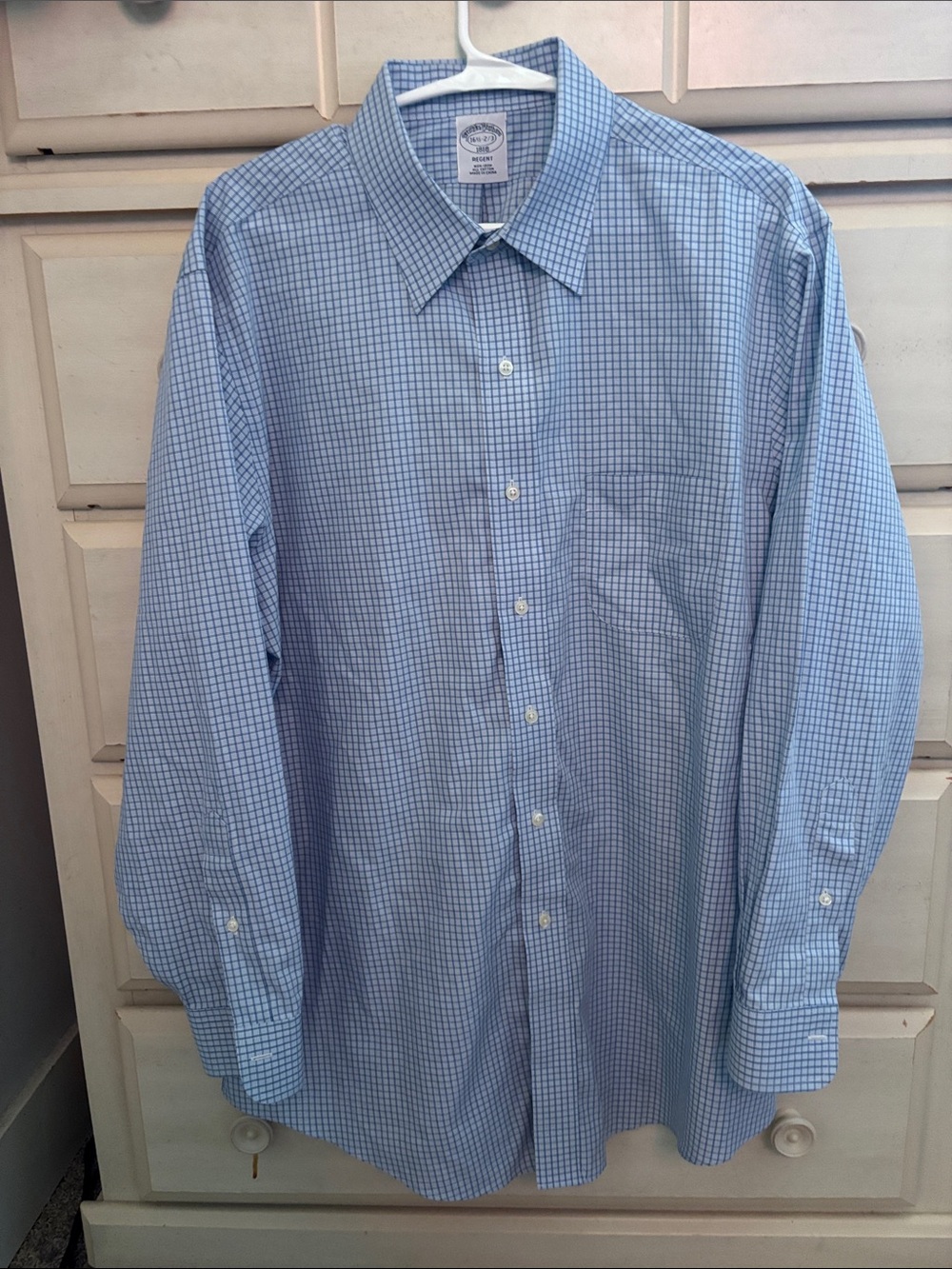 Brooks Brothers Blue Check Dress Shirt